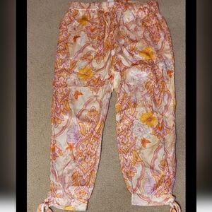 ZARA PASTEL FLOWER PRINT PANTS